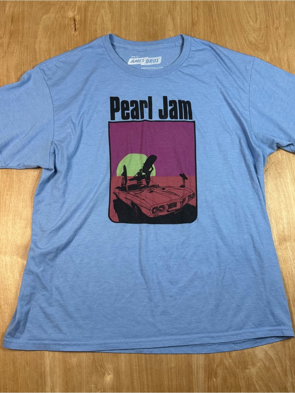 AMES BROS Pearl Jam Mens Endless Summer Blue Short Sleeve Crew Neck  Tee Size XL